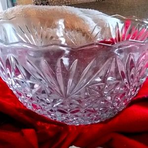 Crystal serving/punch bowl